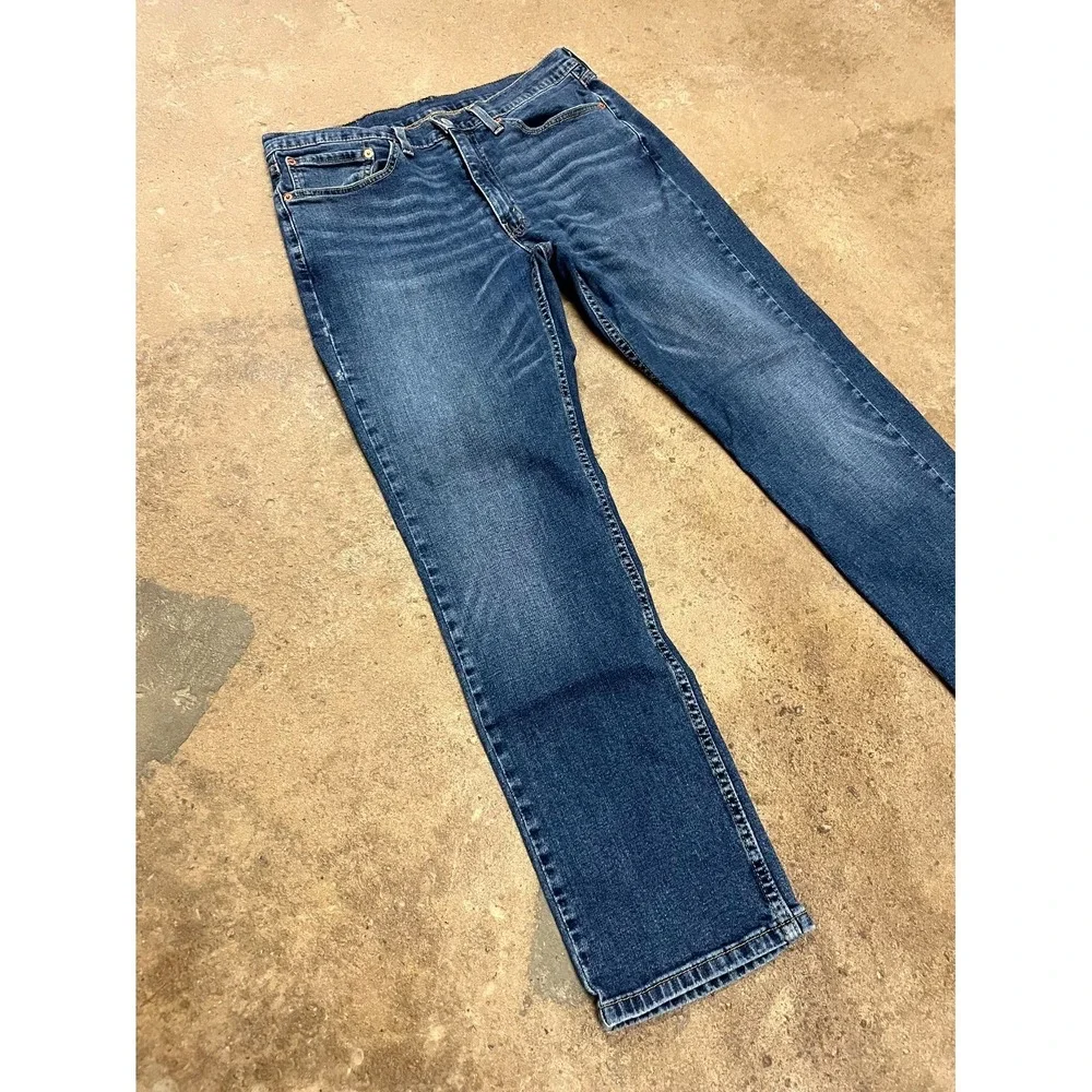 Levi's 514 Straight Leg Jeans Mens 34x30 Blue Denim‎ Cotton Stretch Mid Rise